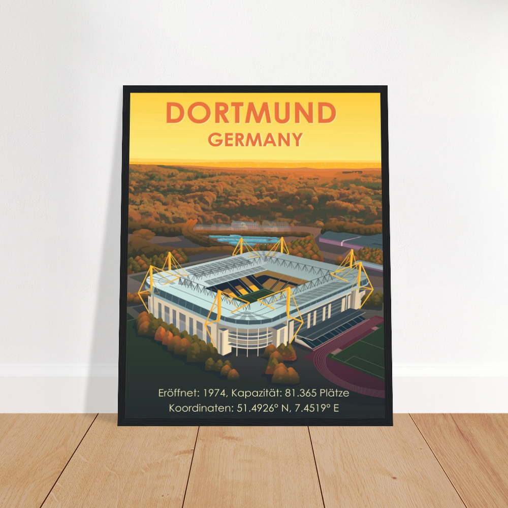 Stadion Illustration Poster Dortmund - WALLSTREET Design