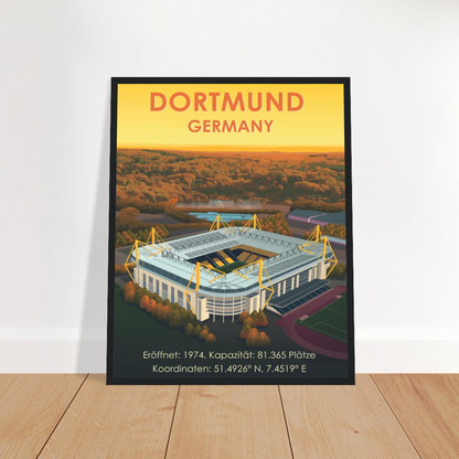Stadion Illustration Poster Dortmund - WALLSTREET Design
