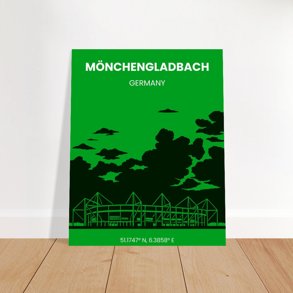 Stadion Illustration Poster Mönchengladbach
