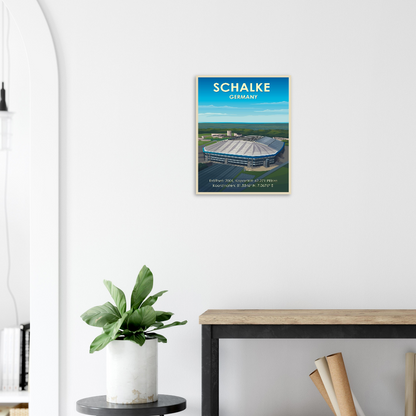 Stadion Illustration Poster Schalke