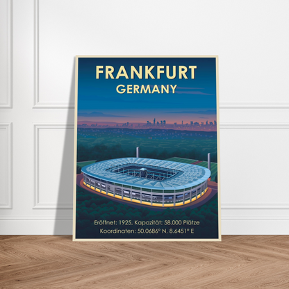Stadion Illustration Poster Frankfurt