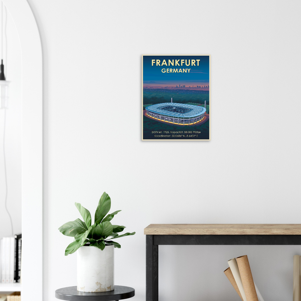 Stadion Illustration Poster Frankfurt
