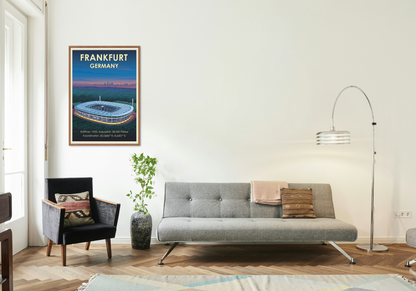 Stadion Illustration Poster Frankfurt