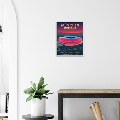 Stadion Illustration Poster München