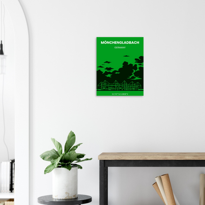 Stadion Illustration Poster Mönchengladbach
