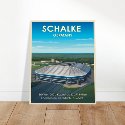 Stadion Illustration Poster Schalke